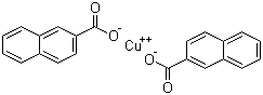 Copper naphthenate molecular structure (CAS 1338-02-9)