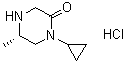 CAS 登录号：1338075-15-2, (5S)-1-环丙基-5-甲基-2-哌嗪酮盐酸盐(1:1)