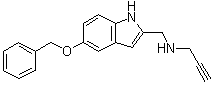 structure of CAS# 133845-63-3, 5-(Phenylmethoxy)-N-2-propyn-1-yl-1H-indole-2-methanamine