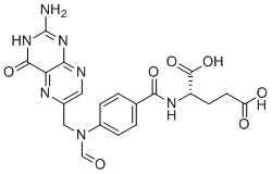 10-Formylfolic acid molecular structure (CAS 134-05-4)