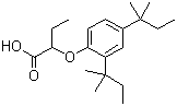 structure of CAS# 13403-01-5, 2-(2,4-Di-tert-pentylphenoxy)butryic acid