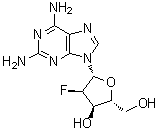structure of CAS# 134444-47-6, 2-Amino-2'-deoxy-2'-fluoroadenosine