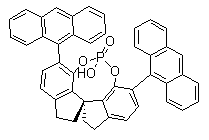 structure of CAS# 1345628-08-1, (11aR)-10,11,12,13-Tetrahydro-5-hydroxy-3,7-di-9-anthracenyl-diindeno[7,1-de:1',7'-fg][1,3,2]dioxaphosphocin-5-oxide