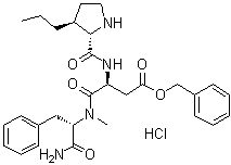 CAS # 134676-16-7, trans-3-Propyl-L-prolyl-L-alpha-aspartyl-Nalpha-methyl-L-phenylalaninamide phenylmethyl ester monohydrochloride