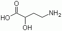 structure of CAS# 13477-53-7, 2-Hydroxy-4-amino butanoic acid
