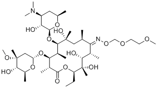 CAS # 134931-00-3, Roxithromycin Impurity D, (Z)-roxithromycin,(3R,4S,5S,6R,7R,9R,10Z,11S,12R,13S,14R)-6-[(2S,3R,4S,6R)-4-(dimethylamino)-3-hydroxy-6-methyloxan-2-yl]oxy-14-ethyl-7,12,13-trihydroxy-4-[(2R,4R,5S,6S)-5-hydroxy-4-methoxy-4,6-dimethyloxan-2-yl]oxy-10-(2-methoxyethoxymethoxyimino)-3,5,7,9,11,13-hexamethyl-oxacyclotetradecan-2-one