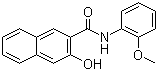 structure of CAS# 135-62-6, 3-Hydroxy-N-(2-methoxyphenyl)-2-naphthalenecarboxamide