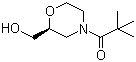 N-叔丁氧羰基-(S)-2-吗啉甲醇分子结构 (CAS 135065-76-8)
