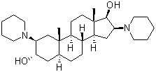 CAS # 13522-16-2, 2,16-Dipiperidin-1-ylandrosta-3,17-diol, 2-(1-Piperidinyl)-16-(1-piperidinyl)-5-androstane-3,17-diol, (2beta,3alpha,5alpha,16beta,17beta)-2,16-Dipiperidin-1-ylandrosta-3,17-diol