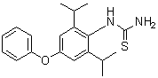 structure of CAS# 135252-10-7, N-[2,6-双(1-甲基乙基)-4-苯氧基苯基]硫脲