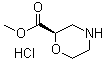 (2R)-2-吗啉羧酸甲酯盐酸盐分子结构 (CAS 1352709-55-7)