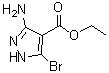 3-氨基-5-溴-1H-吡唑-4-羧酸乙酯分子结构 (CAS 1352903-61-7)