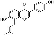 CAS 登录号：135384-00-8, 8-异戊烯基大豆苷元