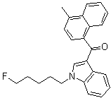 structure of CAS# 1354631-24-5, [1-(5-Fluoropentyl)-1H-indol-3-yl](4-methyl-1-naphthalenyl)methanone