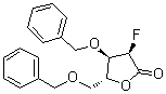 structure of CAS# 1355049-97-6, 2-Deoxy-2-fluoro-3,5-bis-O-(phenylmethyl)-D-ribonic acid gamma-lactone
