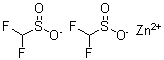 二氟甲烷亚磺酸锌分子结构 (CAS 1355729-38-2)
