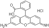 Rhodamine 110 chloride molecular structure (CAS 13558-31-1)