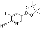 structure of CAS# 1356066-65-3, (6-Cyano-5-fluoropyridin-3-yl)boronic acid pinacol ester