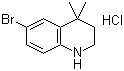 structure of CAS# 135631-91-3, 6-Bromo-1,2,3,4-tetrahydro-4,4-dimethylquinoline hydrochloride