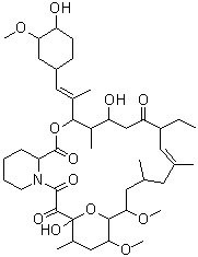 CAS # 135635-46-0, 8-Ethyl-5,6,8,11,12,13,14,15,16,17,18,19,24,25,26,26a-hexadecahydro-5,19-dihydroxy-3-[2-(4-hydroxy-3-methoxycyclohexyl)-1-methylethenyl]-14,16-dimethoxy-4,10,12,18-tetramethyl-15,19-epoxy-3H-pyrido[2,1-c][1,4]oxaazacyclotricosine-1,7,20,21(4H,23H)-tetrone