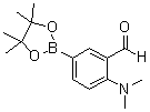 structure of CAS# 1356400-78-6, 2-(Dimethylamino)-5-(4,4,5,5-tetramethyl-1,3,2-dioxaborolan-2-yl)benzaldehyde