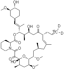 structure of CAS# 1356841-89-8, Tacrolimus-<sup>13</sup>C
