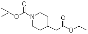 structure of CAS# 135716-09-5, tert-Butyl 4-(2-ethoxy-2-oxoethyl)piperidine-1-carboxylate