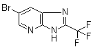 structure of CAS# 13577-72-5, 6-Bromo-2-(trifluoromethyl)-3H-imidazo[4,5-b]pyridine