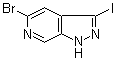 structure of CAS# 1357947-08-0, 5-Bromo-3-iodo-1H-pyrazolo[3,4-c]pyridine