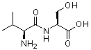 structure of CAS# 13588-94-8, N-L-Valyl-L-serine