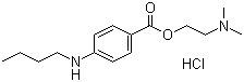 structure of CAS# 136-47-0, Tetracaine hydrochloride