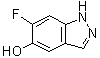 structure of CAS# 1360884-19-0, 6-Fluoro-1H-indazol-5-ol