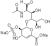 2-(Acetylamino)-2-deoxy-4-O-(4-deoxy-2-O-sulfo-alpha-L-threo-hex-4-enopyranuronosyl)-D-glucose disodium salt molecular structure (CAS 136098-11-8)