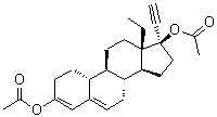 17alpha-Ethynyl-18-methylestra-3,5-diene-3,17beta-diol diacetate molecular structure (CAS 13635-15-9)