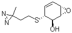 structure of CAS# 136353-70-3, (1R,2R,3R,6S)-3-[[2-(3-甲基-3H-双吖丙啶-3-基)乙基]硫代]-7-氧杂二环[4.1.0]庚-4-烯-2-醇