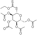 beta-D-四乙酰葡萄糖乙基黄原酸酯分子结构 (CAS 13639-54-8)