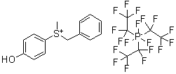 苄基(4-羟基苯基)甲基鋶三(五氟乙基)三氟磷酸盐分子结构 (CAS 1365091-47-9)