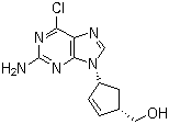 structure of CAS# 136522-33-3, (1S,4R)-4-(2-氨基-6-氯-9H-嘌呤-9-基)-2-环戊烯-1-甲醇
