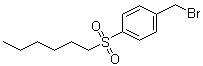 CAS # 136528-93-3, 1-(Bromomethyl)-4-(hexylsulfonyl)benzene, 1-(alpha-Bromotosyl)hexane