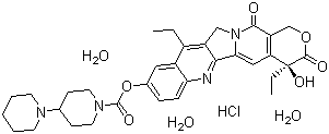 structure of CAS# 136572-09-3, Irinotecan hydrochloride trihydrate