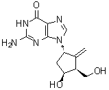 CAS 登录号：1367369-77-4, 2-氨基-1,9-二氢-9-[(1S,3S,4S)-4-羟基-3-(羟基甲基)-2-亚甲基环戊基]-6H-嘌呤-6-酮