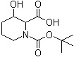CAS 登录号：1367735-71-4, 3-羟基-1,2-哌啶二甲酸 1-叔丁酯