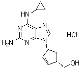 Abacavir hydrochloride molecular structure (CAS 136777-48-5)