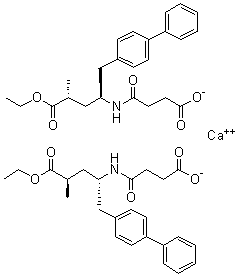 structure of CAS# 1369773-39-6, (alphaR,gammaS)-gamma-[(3-Carboxy-1-oxopropyl)amino]-alpha-methyl-[1,1'-biphenyl]-4-pentanoic acid 4-ethyl ester calcium salt (2:1)