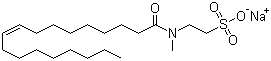 N-油酰基-N-甲基牛磺酸钠分子结构 (CAS 137-20-2)