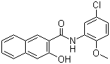 structure of CAS# 137-52-0, N-(5-氯-2-甲氧基苯基)-3-羟基-2-萘甲酰胺
