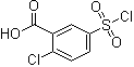 structure of CAS# 137-64-4, 2-Chloro-5-(chlorosulfonyl)benzoic acid