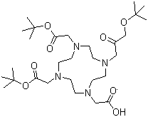 structure of CAS# 137076-54-1, Tri-tert-butyl 1,4,7,10-tetraazacyclododecane-1,4,7,10-tetraacetate
