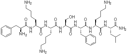 CAS 登录号：137168-33-3, L-苯丙氨酰-L-赖氨酰-L-赖氨酰-L-丝氨酰-L-苯丙氨酰-L-赖氨酰-L-亮氨酰胺