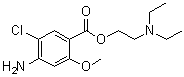 structure of CAS# 137196-67-9, 4-Amino-5-chloro-2-methoxybenzoic acid 2-(diethylamino)ethyl ester